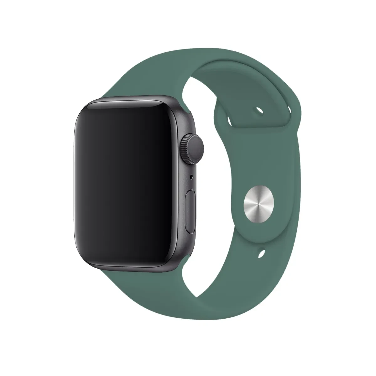 Apple Watch Uyumlu Silikon Spor Kordon   Çam Yeşili (1)