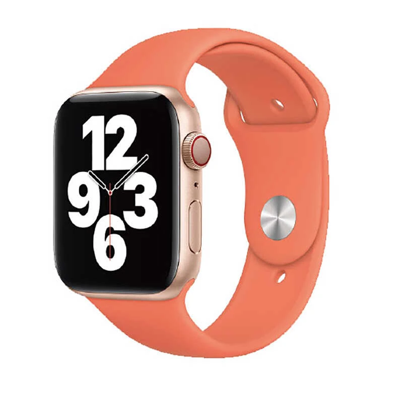 Apple Watch Uyumlu Silikon Spor Kordon – Turuncu
