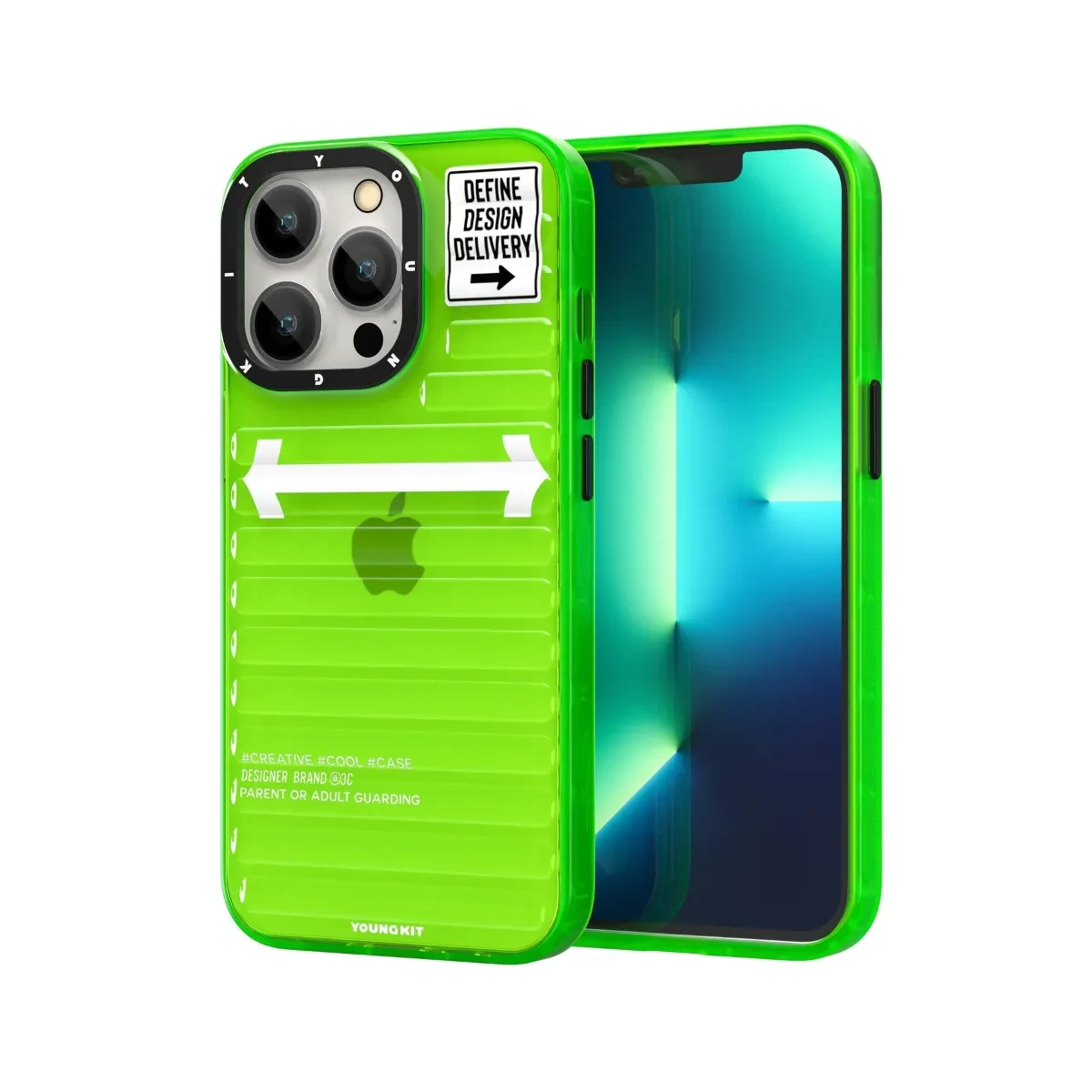 YoungKit Luggage Firefly Yeşil Kılıf iPhone 14 Pro Max (3)