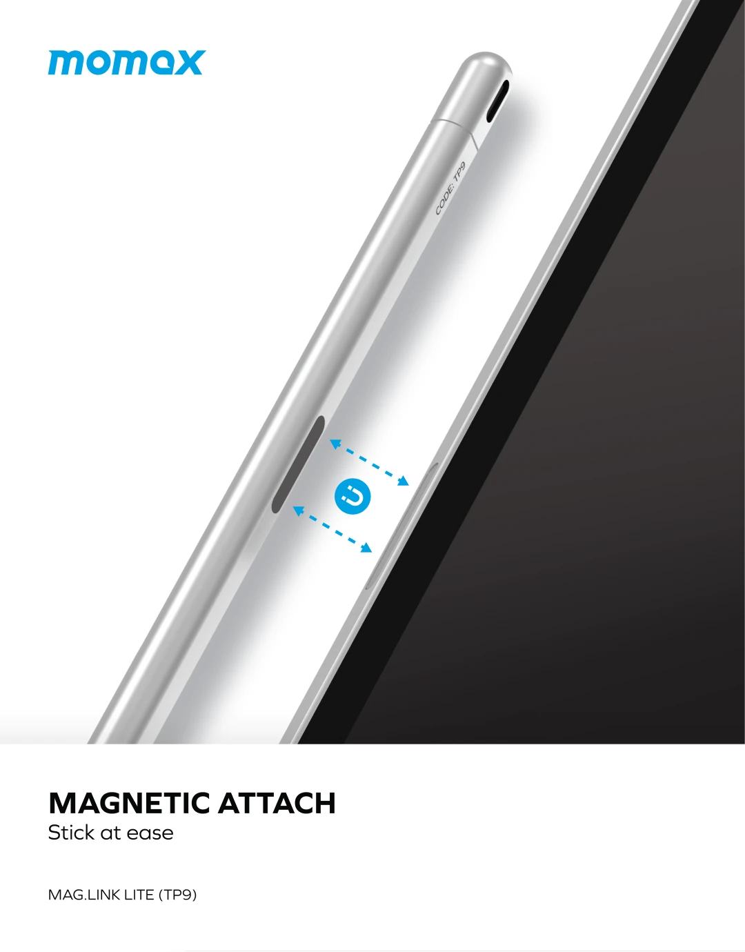 Momax Mag.Link PRO Manyetik Şarjlı Aktif Stylus Kalem pen apple 2024 (7)