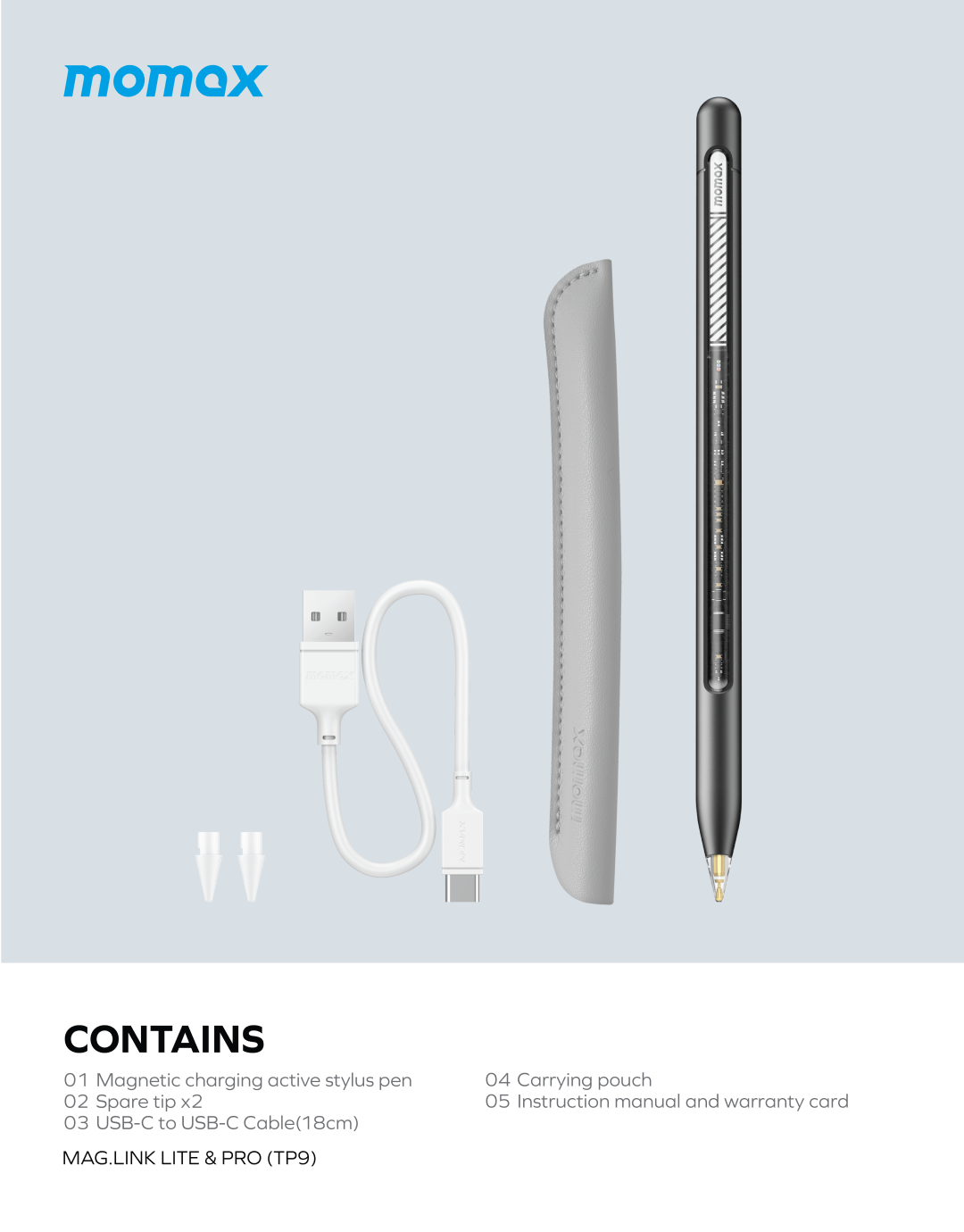 Momax Mag.lik Pro Magnetic Charging Active Stylus Pen 9 Emas Bilişim