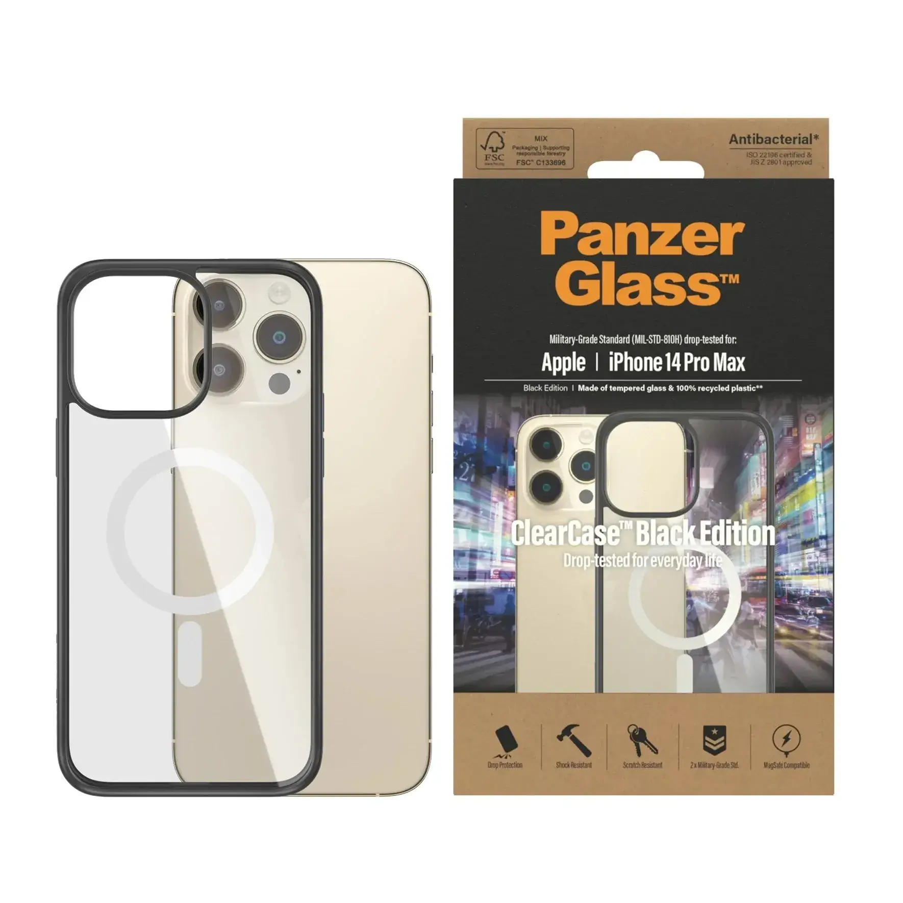 Panzerglass Clearcase Magsafe Uyumlu Kılıf iPhone 14 Pro Max Si̇yah 2024