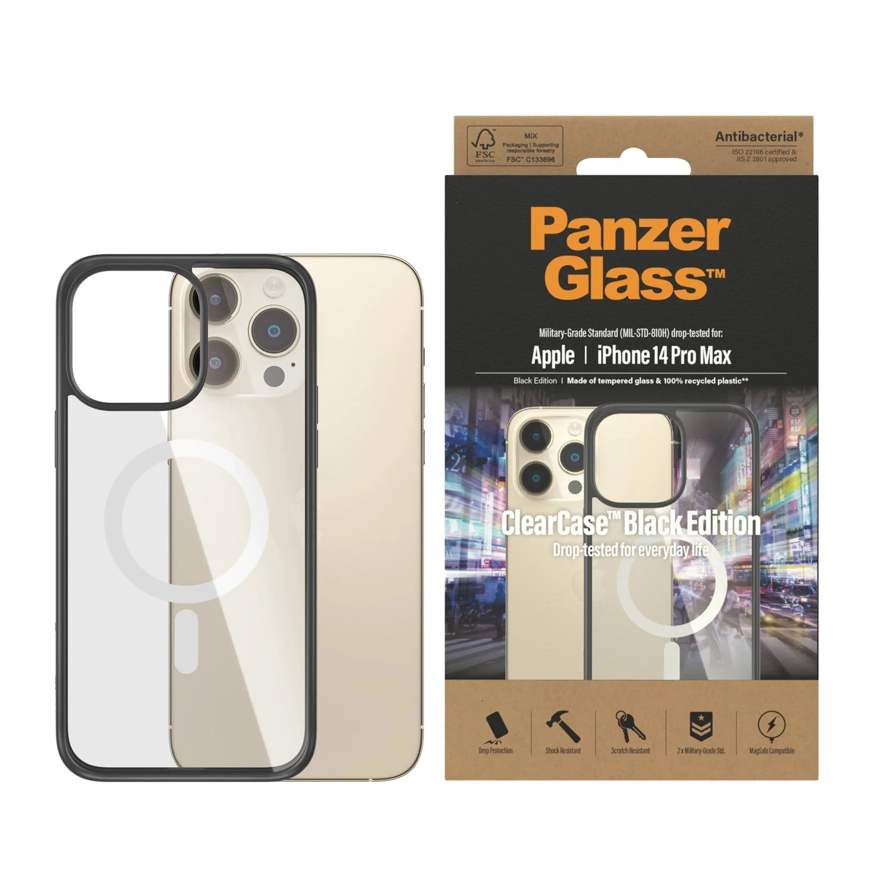Panzerglass™ Clearcase Magsafe Uyumlu Kılıf iPhone 14 Pro Max   Si̇yah (3)