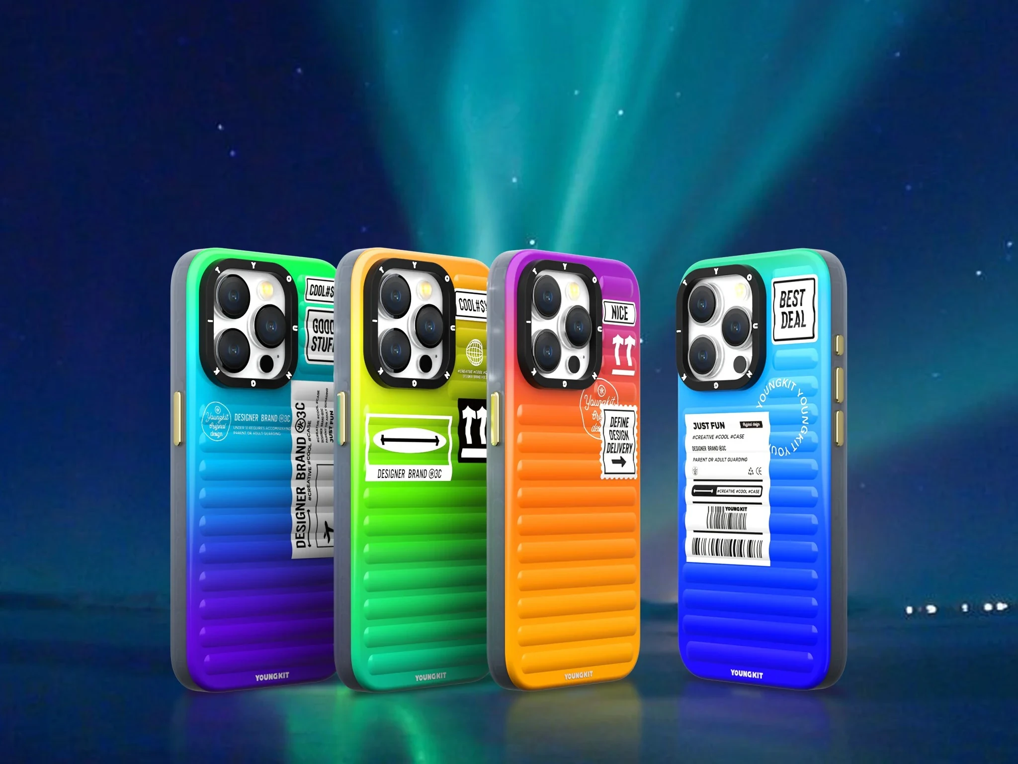 Youngkit Mysterious Multicolor Gradient Kılıf   iPhone 15 Pro (2)