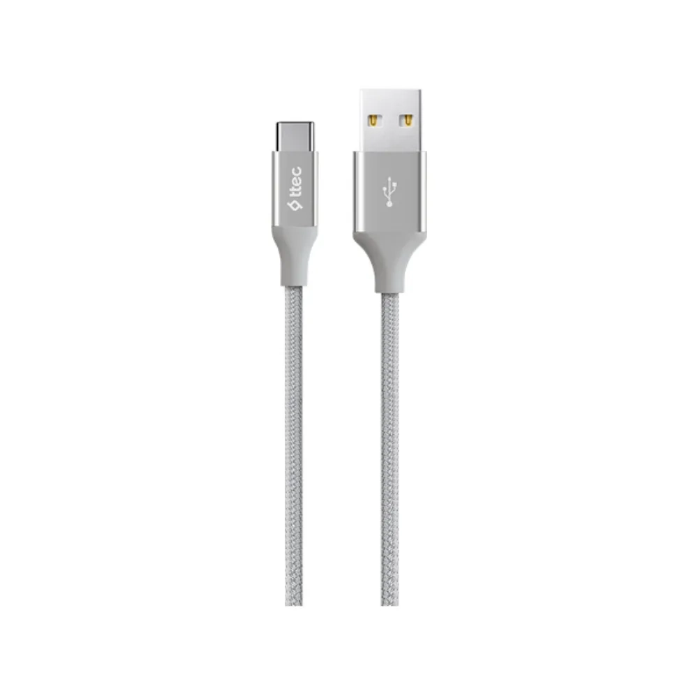 Ttec AlumiCable USB A  USB C Şarj Kablosu Gri (3)