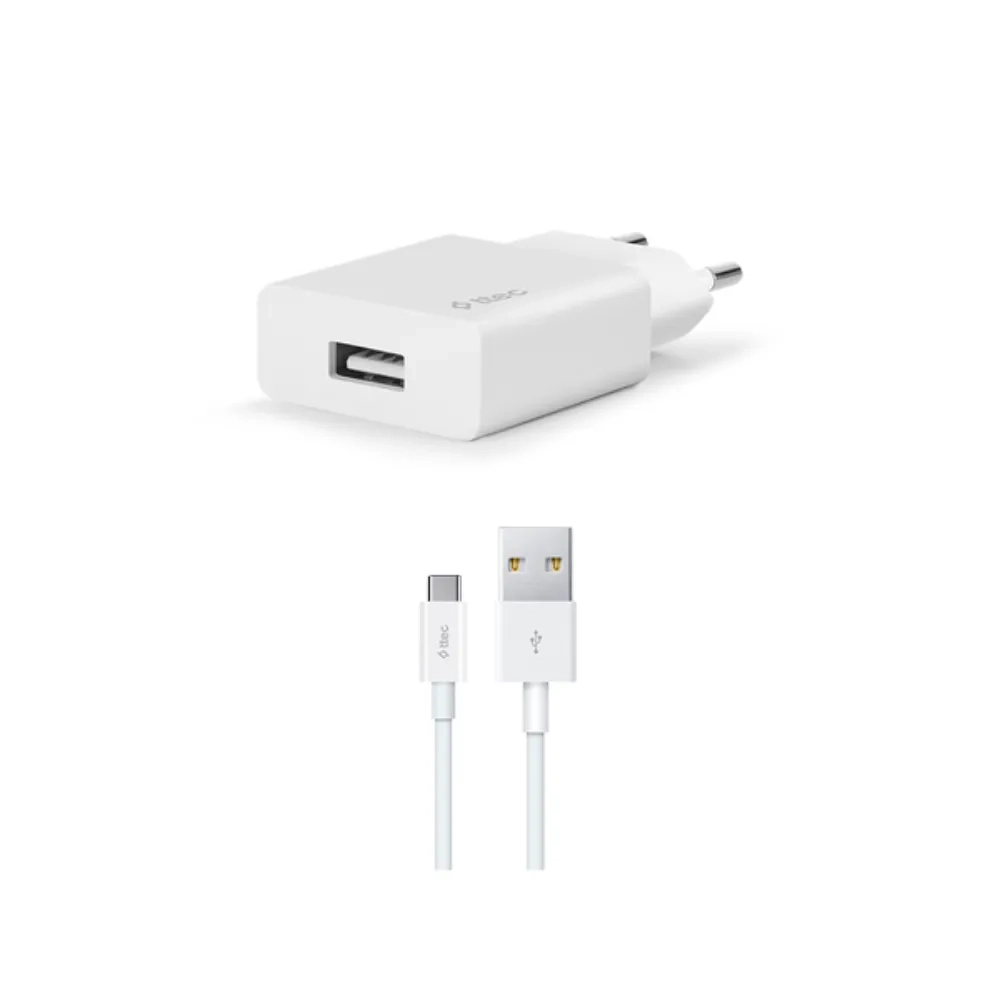 Ttec SmartCharger 2.1A Şarj Aleti USB A USB C Kablo Beyaz (4)