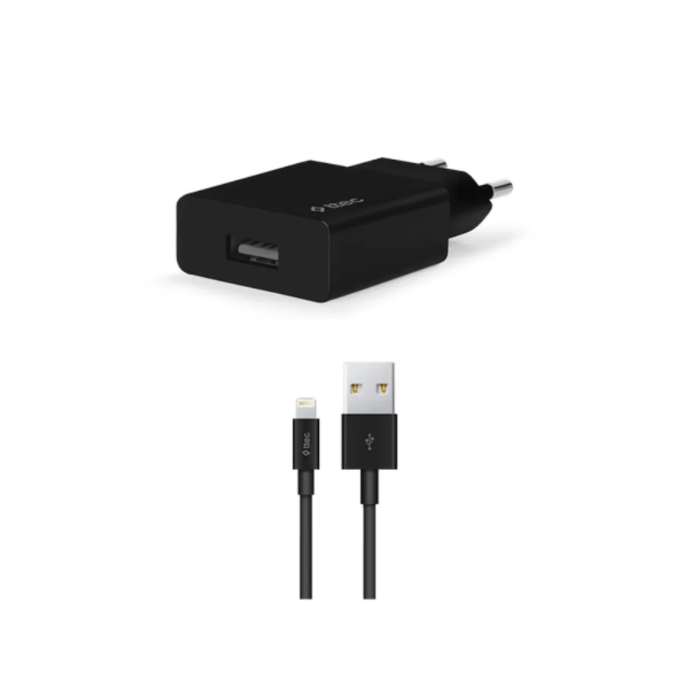 Ttec Smartcharger 2.1A Seyahat Şarj Aleti + Lightning Kablo Siyah (1)