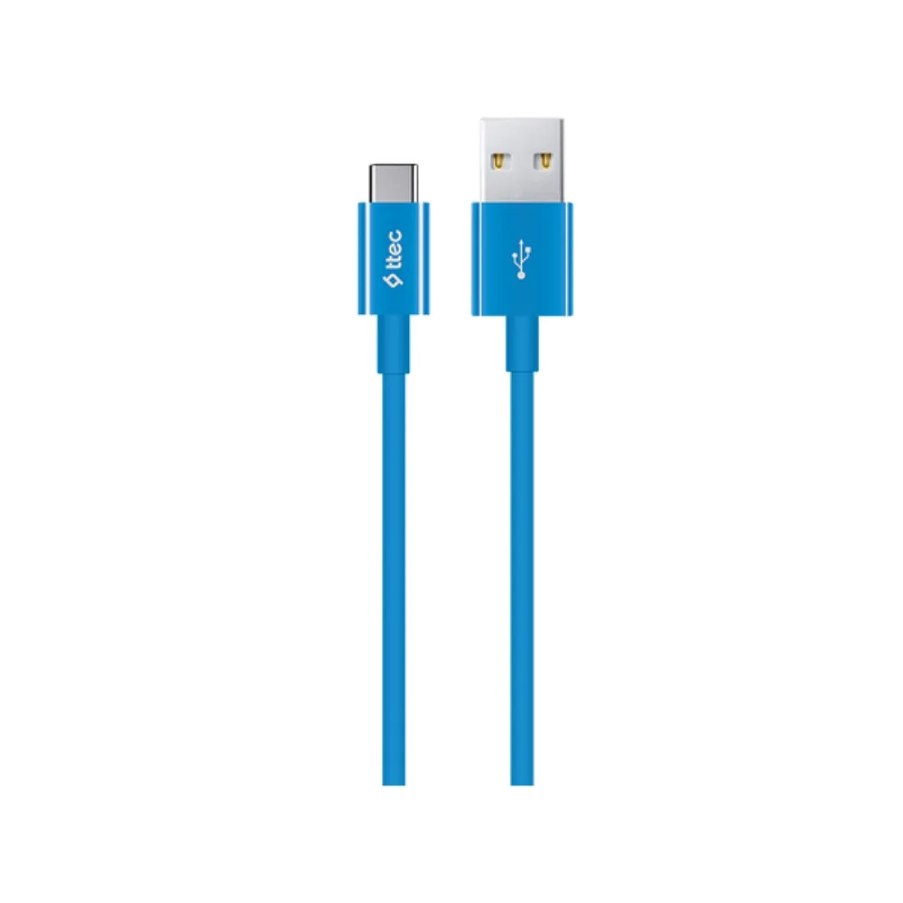 Ttec USB A   USB C Şarj Kablosu Mavi (2)